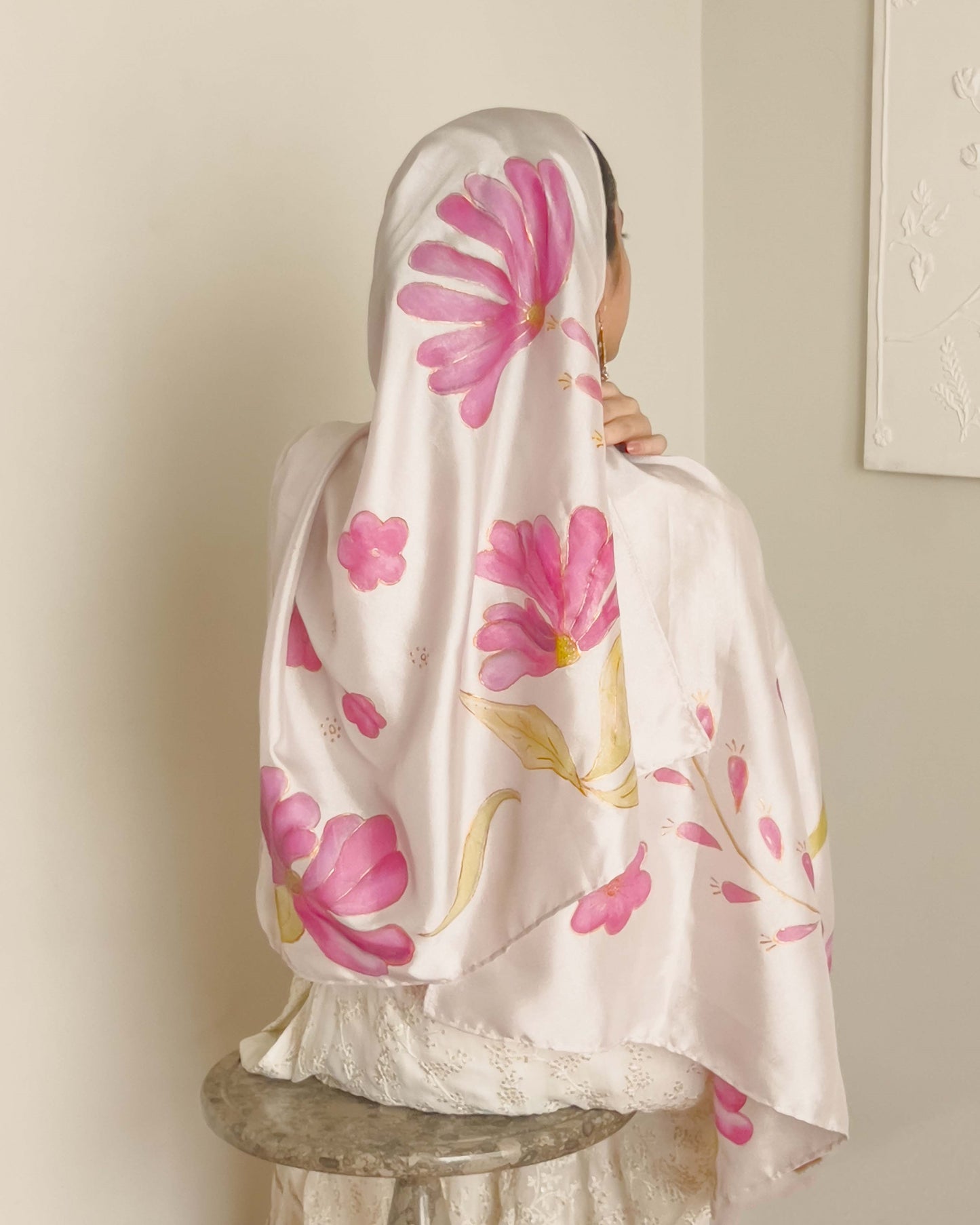 Pearl - Opal Silk Hand Painted - Amani Scarves