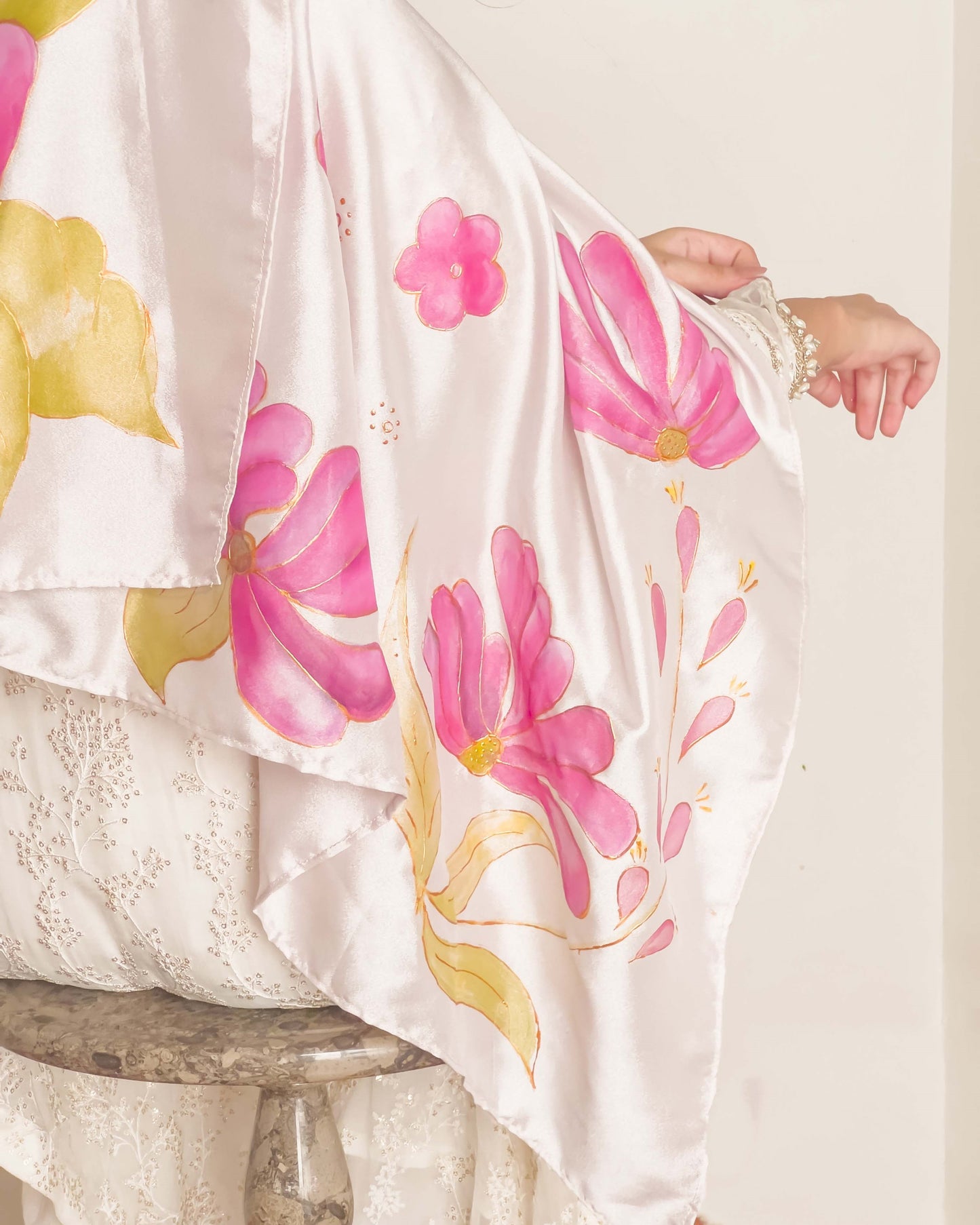 Pearl - Opal Silk Hand Painted - Amani Scarves