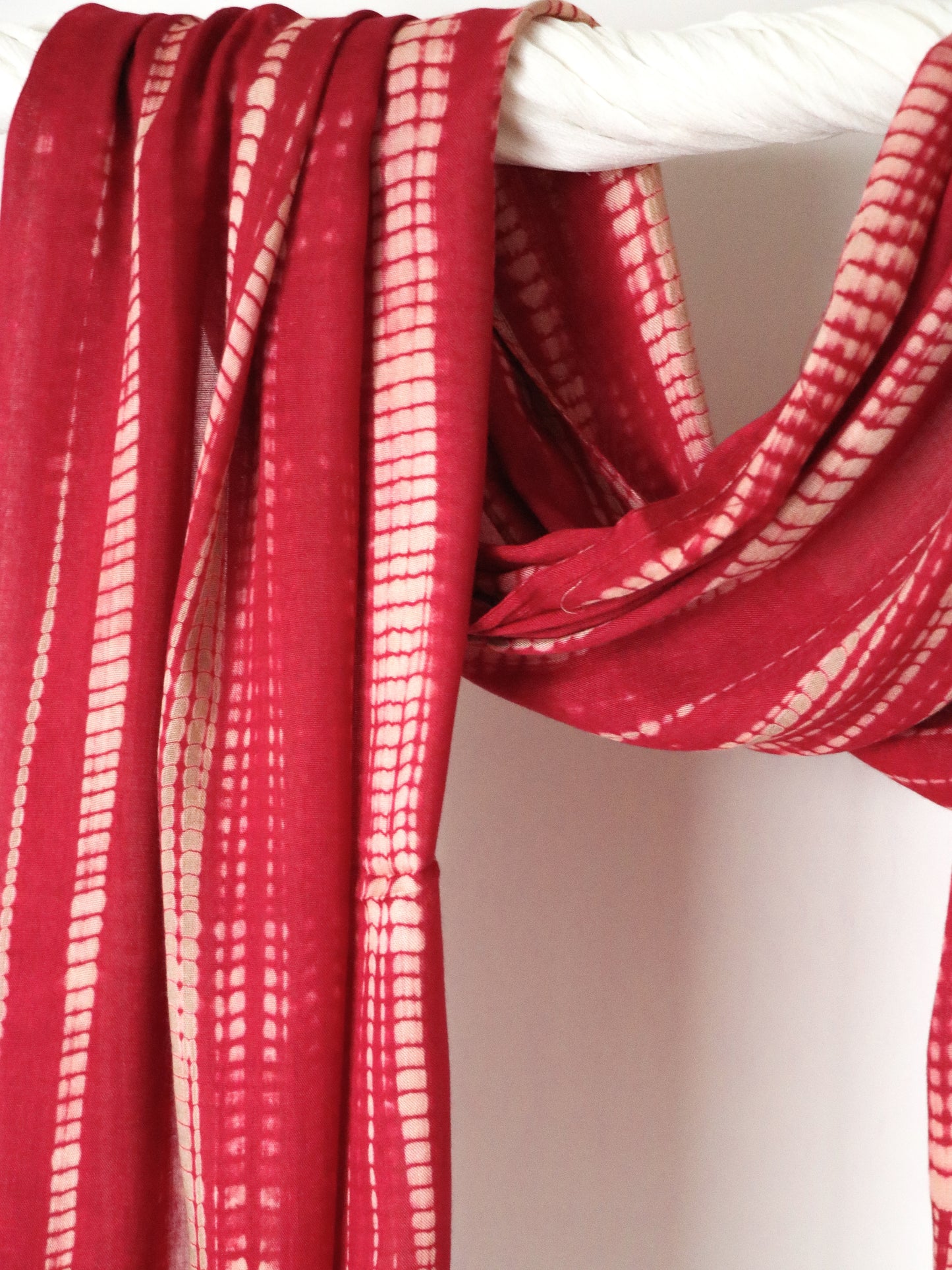 Carmine Ripple - Bamboo Woven Modal - Amani Scarves
