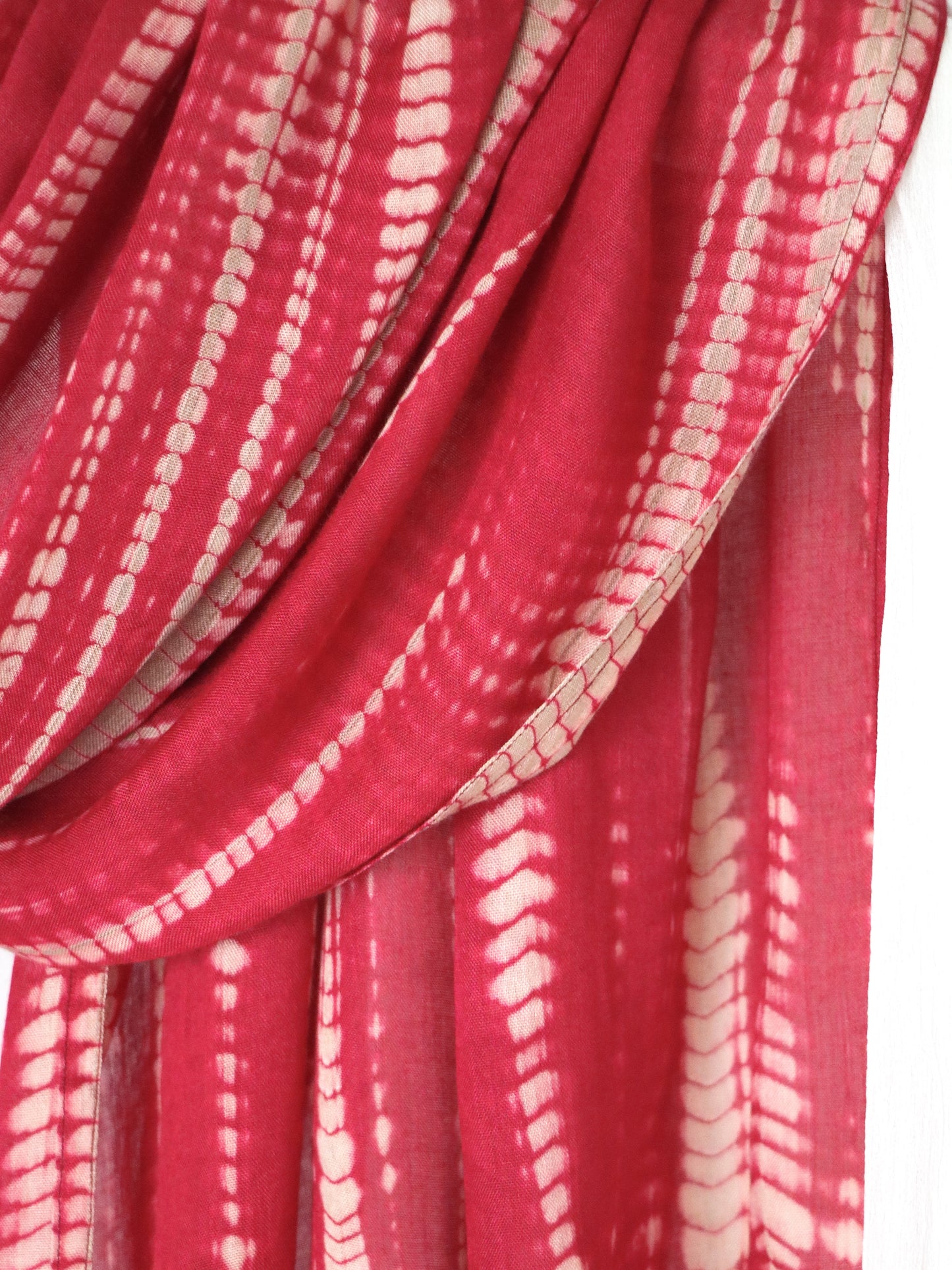 Carmine Ripple - Bamboo Woven Modal - Amani Scarves