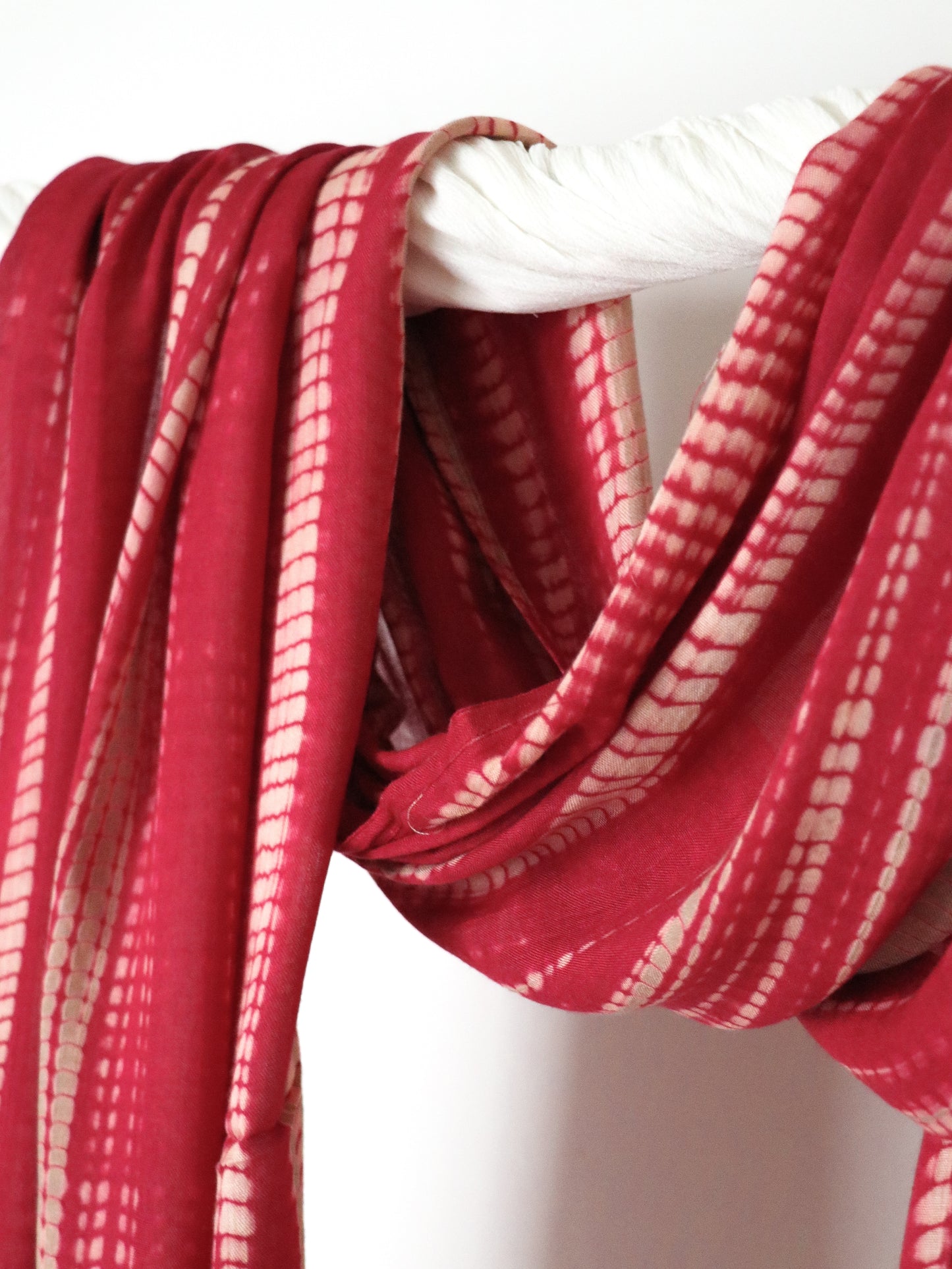 Carmine Ripple - Bamboo Woven Modal - Amani Scarves