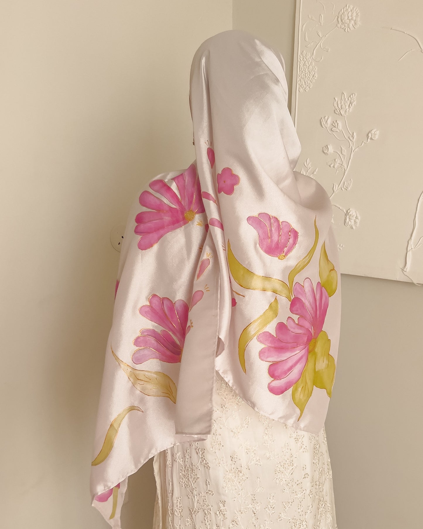 Pearl - Opal Silk Hand Painted - Amani Scarves
