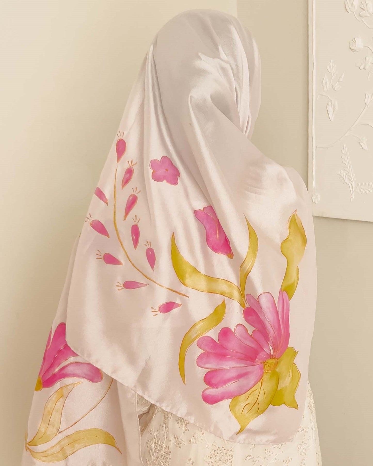Pearl - Opal Silk Hand Painted - Amani Scarves