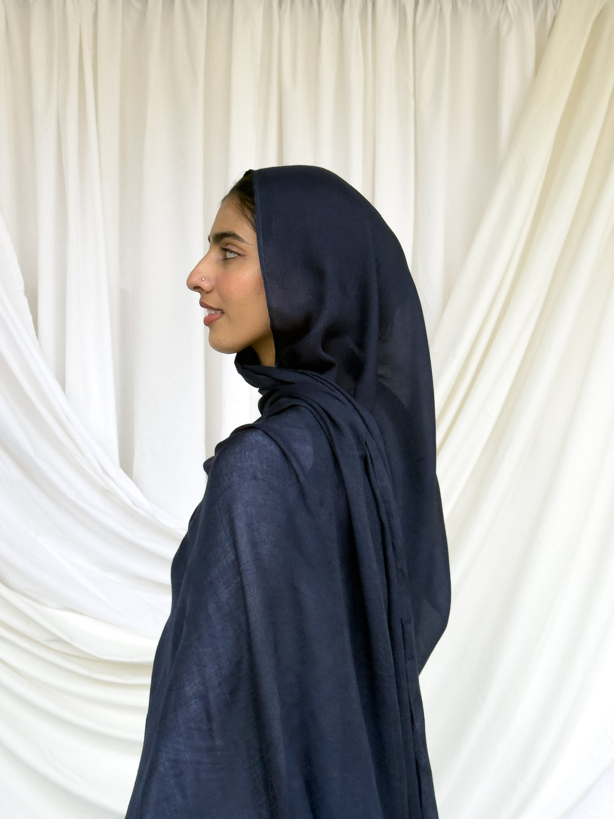 Navy Blue - Bamboo Woven Modal Hijab