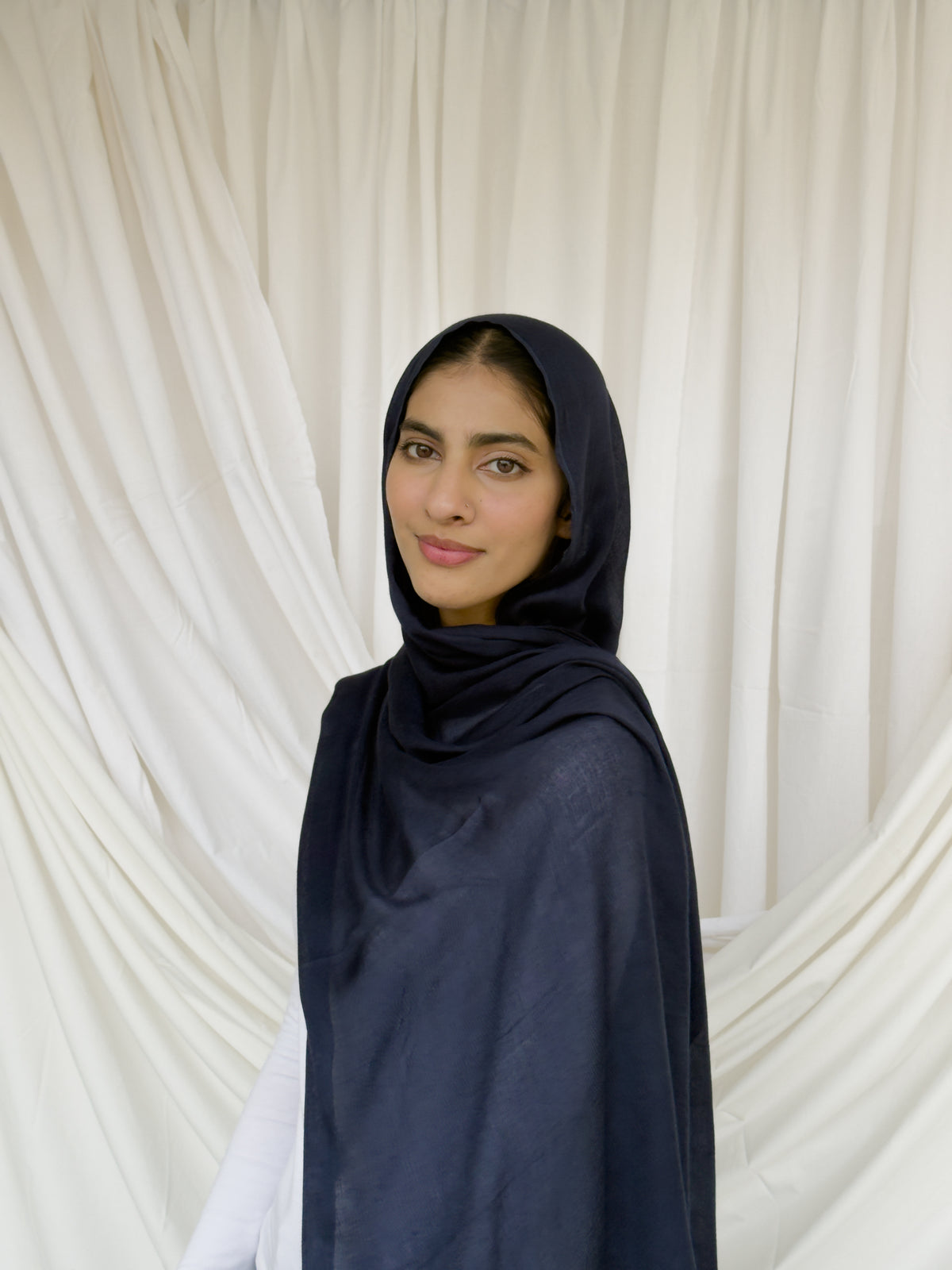 Navy Blue - Bamboo Woven Modal Hijab