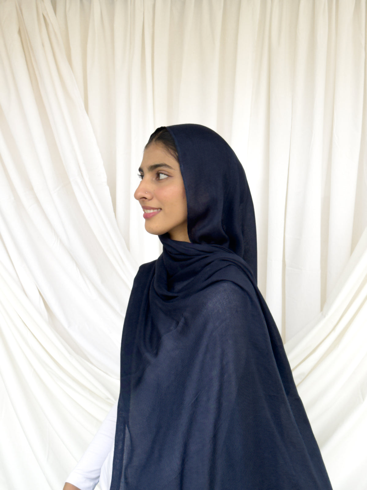 Navy Blue - Bamboo Woven Modal Hijab