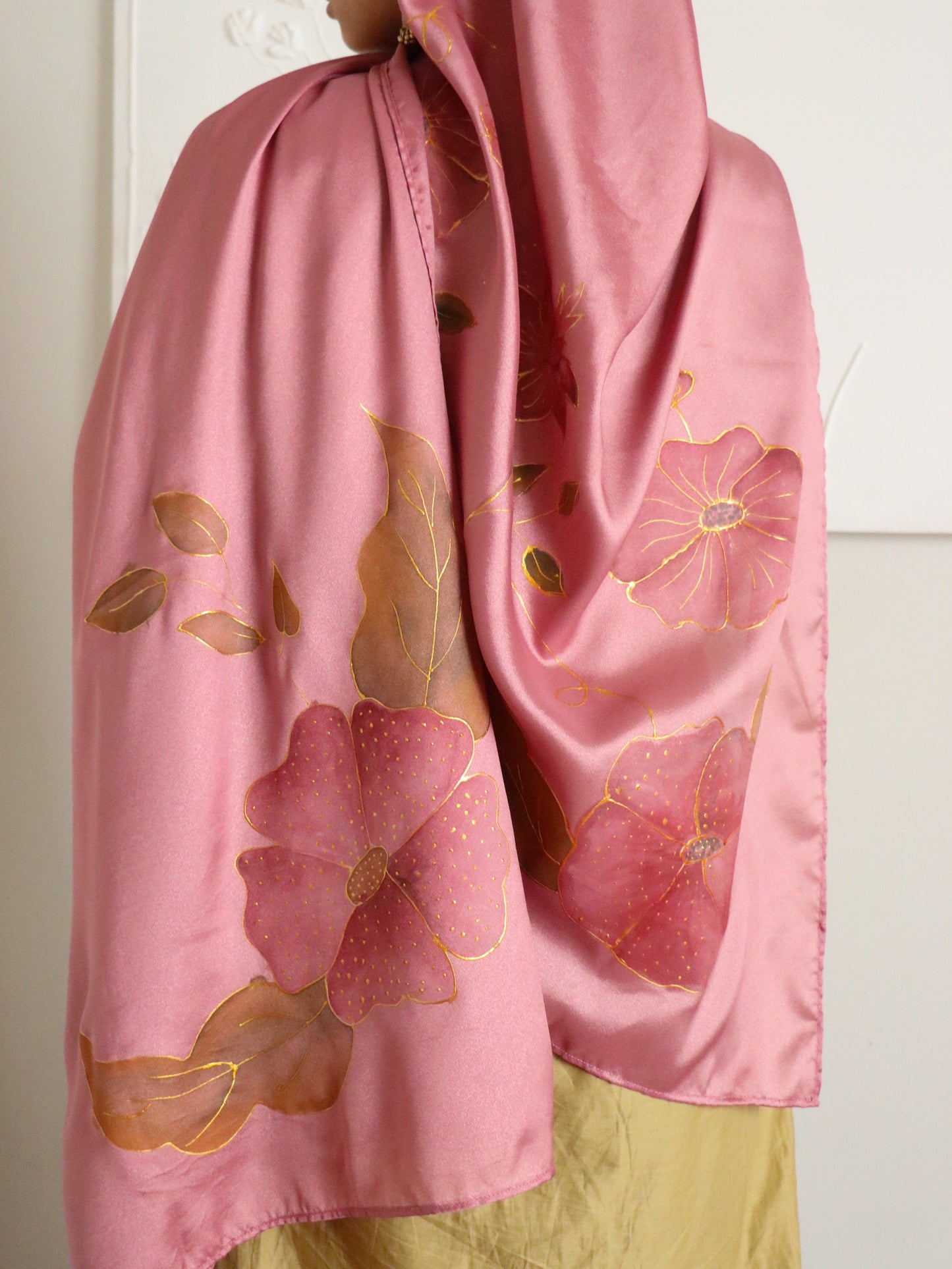 Pink - Opal Silk Hand Painted