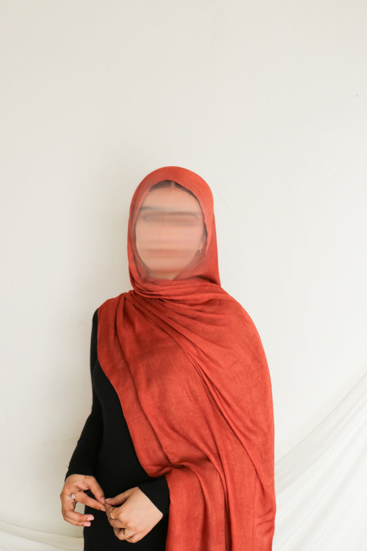 Tangerine Orange - Bamboo Woven Modal