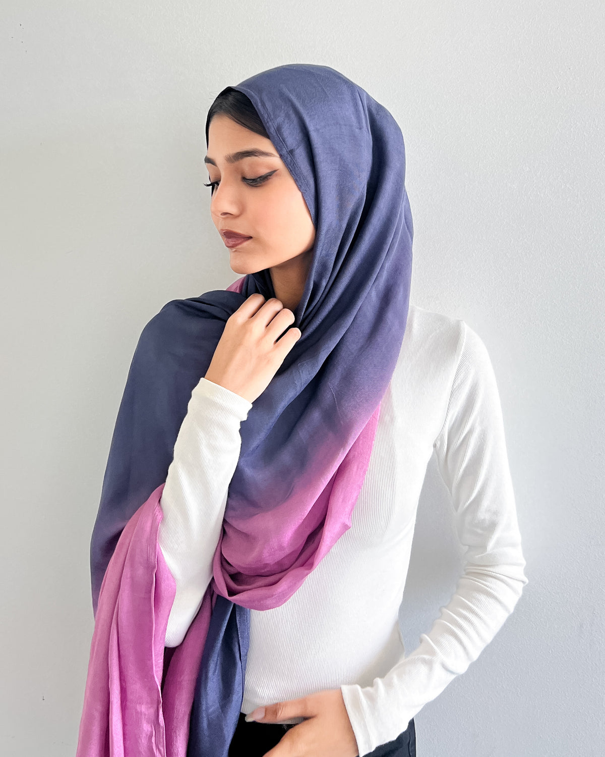 Orchid Haze - Satin Modal – Amani Scarves