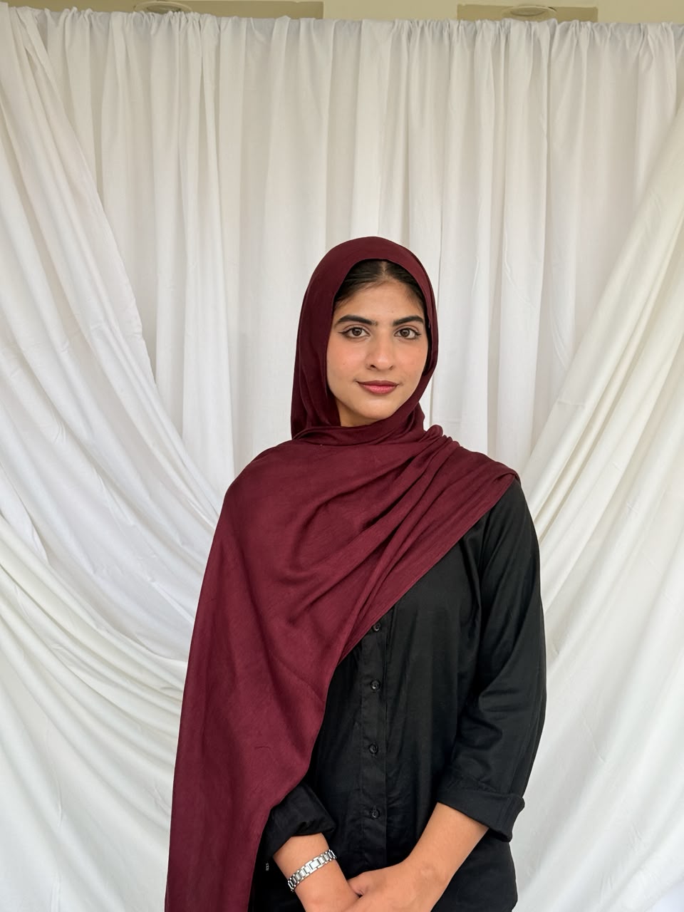 Burgundy - Bamboo Woven Modal Hijab