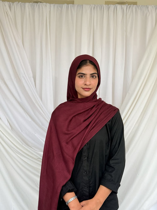 Burgundy - Bamboo Woven Modal Hijab