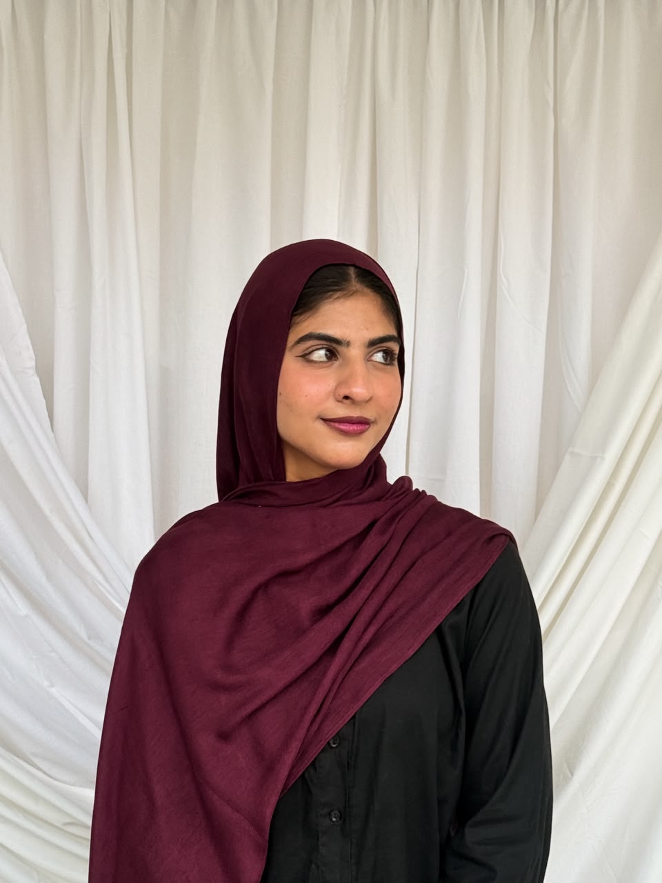 Burgundy - Bamboo Woven Modal Hijab
